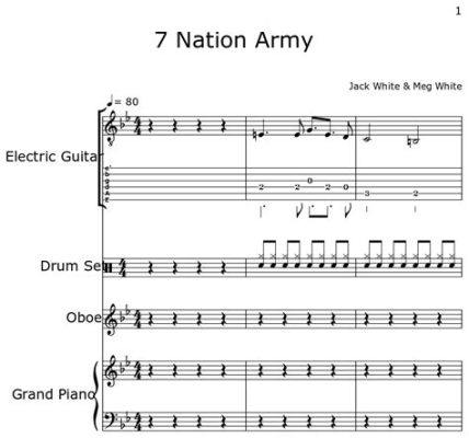  Seven Nation Army - un inno rock che fonde melodie psichedeliche con una potente ritmica tribale